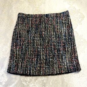 Lea & Viola Tweed Type Mini Party Skirt With Sequins Size Medium